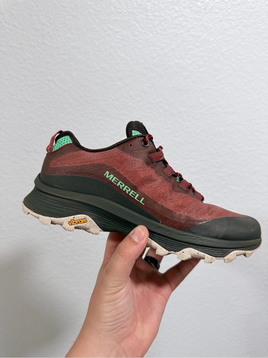 Merrell Shoes - Merrell Women's Trail Sneaker - Burgundy with Mint Accents